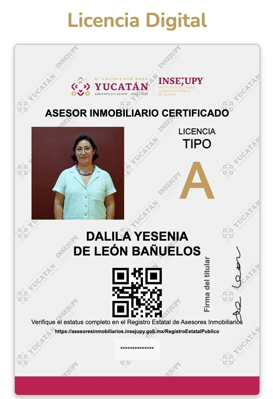 Tarjeta digital frontal INSEJUPY Tipo A de Dalila Yesenia de León Bañuelos, Folio A-00030